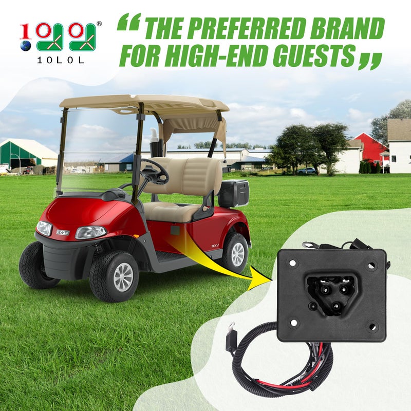 9.99WORLD MALL Golf Cart 48V Battery Charger Receptacle or Plug for EZGO RXV & TXT 2008-up Electric, EZGO 2Five 2010-up Delta-Q Charging Receptacle OEM# 602529 - Image 2